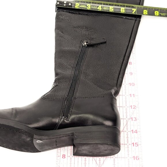 Vince Camuto Women Selpisa Wide Calf Black Leather Zip Riding Boots size 6.5 - Picture 6 of 7